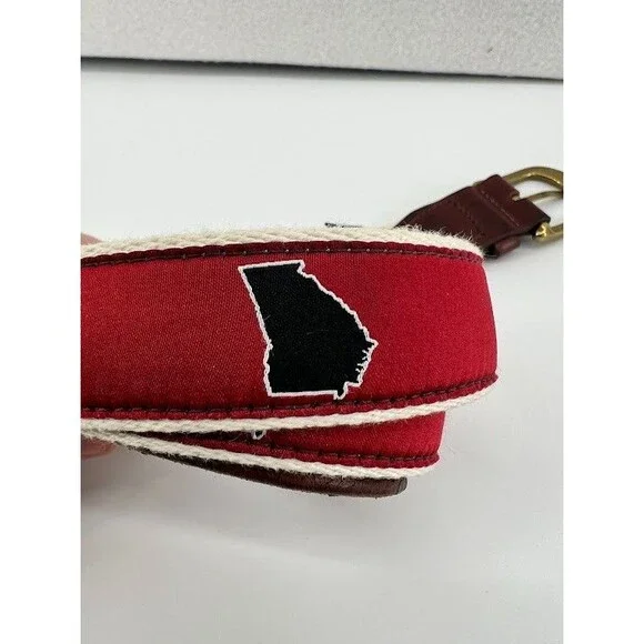 State Traditions Men's State of GA belt size 40 Red/Black - Picture 2 of 6